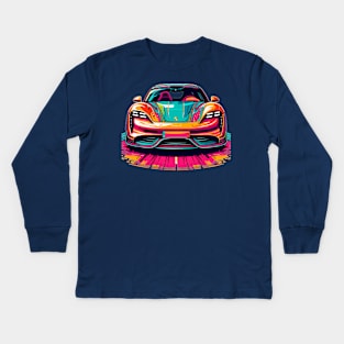 Porsche Taycan Kids Long Sleeve T-Shirt